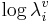 \log{\lambda_i^v}