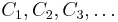 C_1, C_2, C_3,\ldots