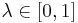 \lambda \in [0,1]