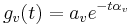 g_v(t) = a_ve^{-t\alpha_v}